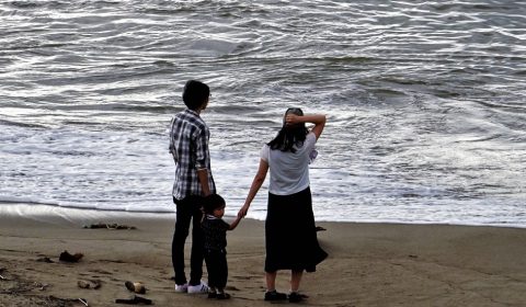 晩夏の関屋海水浴場